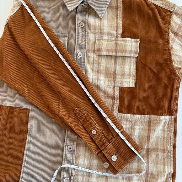 Patchwork Corduroy Shirt in Brown and Tan* - Picture 9 of 9